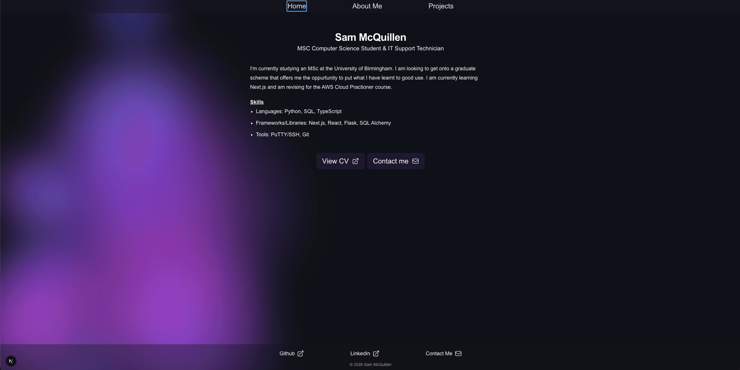 Portfolio Website Screenshot